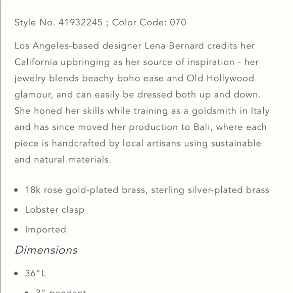 Anthropologi matchsticks pendant necklace - Picture 3 of 8